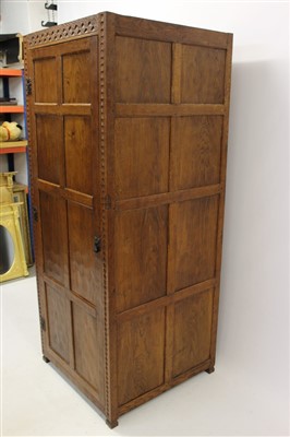 Lot 1552 - Gnome man oak wardrobe