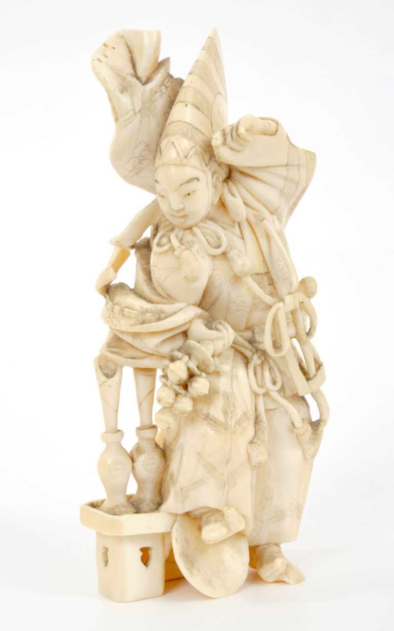 Lot 976 - Japanese carved ivory okimono