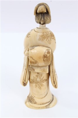 Lot 978 - Japanese carved ivory okimono