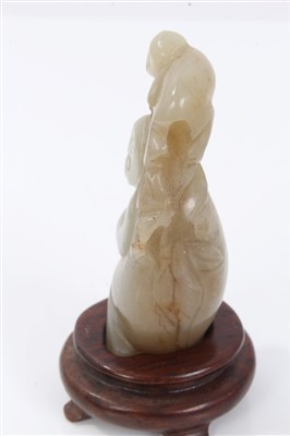 Lot 990 - Late 19th / early 20th century carved jade figural group