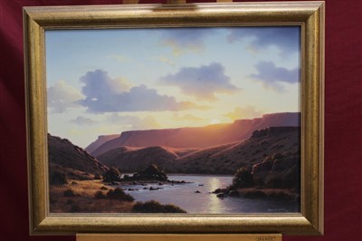 Lot 1270 - Robert MacIntosh (b.1949) oil on board - South African Landscape, signed and dated ‘03, in gilt frame, 44cm x 60cm