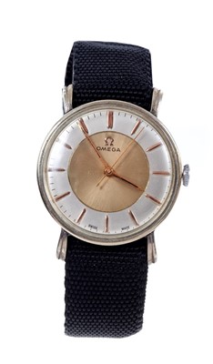 Lot 732 - 1950s gentlemen’s Omega stainless steel wristwatch with 17 jewel Omega 601 calibre movement