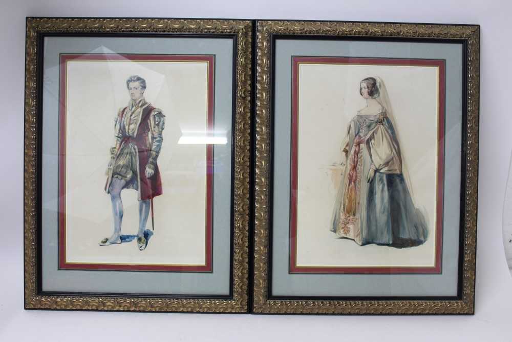 Lot 137 - John Scott, Second Earl of Eldon (1805-1854) and his wife, Louisa Countess of Eldon (1807–1852) - pair watercolour portraits