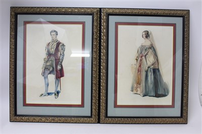 Lot 137 - John Scott, Second Earl of Eldon (1805-1854) and his wife, Louisa Countess of Eldon (1807–1852) - pair watercolour portraits