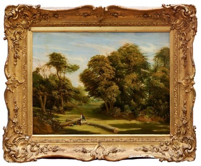 Lot 1314 - Frederick Richard Pickersgill (1820-1900) oil on canvas - Timber Clearing, in gilt frame, 50cm x 66.5cm