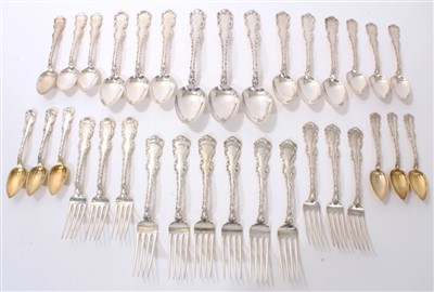 Lot 234 - Selection of American sterling silver Louis XV pattern flatware