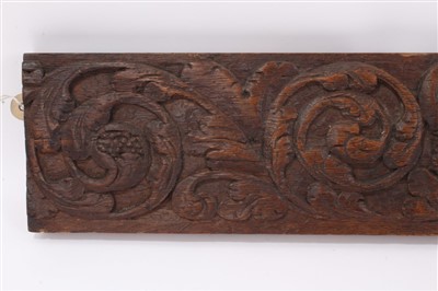 Lot 862 - 17tth / 18h century carved oak frieze
