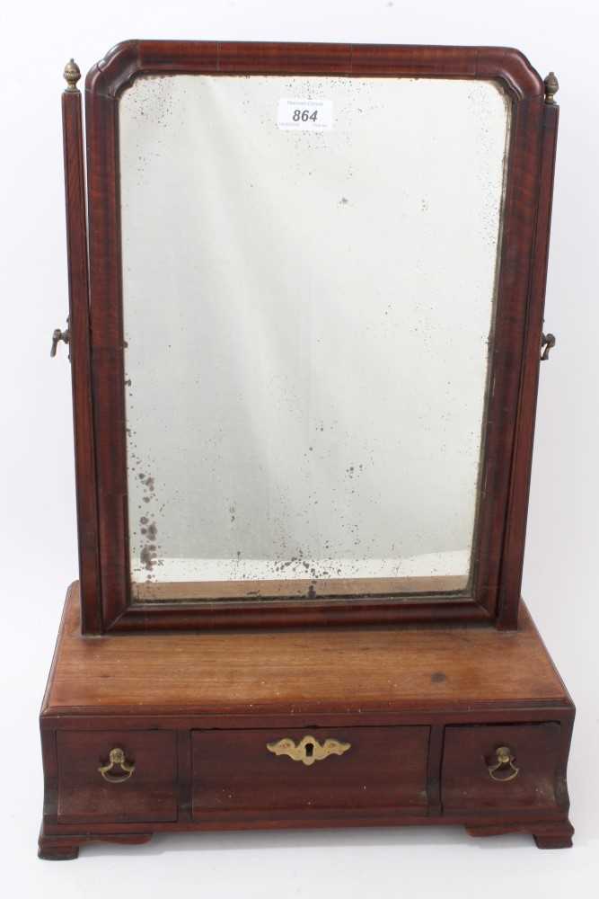 Lot 864 - George II mahogany swing frame toilet mirror