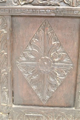 Lot 1500 - Antique carved oak court cupboard