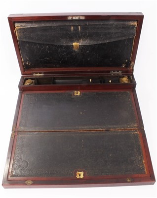 Lot 1050 - Regency mahogany writing box