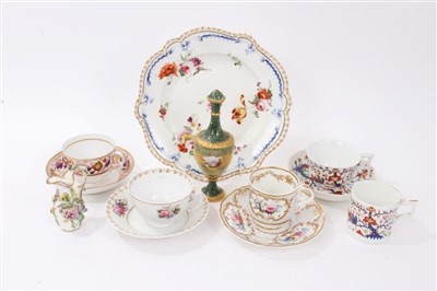 Lot 262 - Collection of 19th century English porcelain teawares including Derby, Copeland & Garrett, Coalport