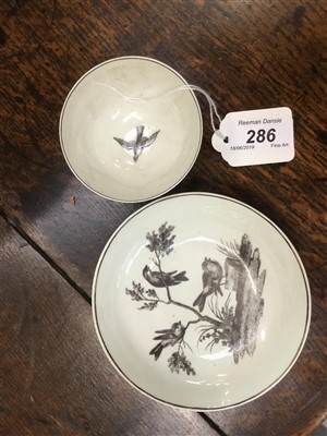 Lot 190 - 18th century Worcester tea bowl and saucer