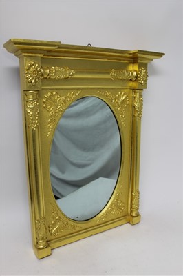 Lot 1615 - Regency gilt gesso pier mirror