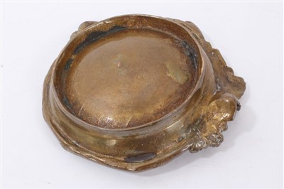 Lot 867 - French Bronze vide poche dish and another