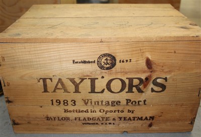 Lot 779 - Port - twelve bottles, Taylor’s 1983, in owc