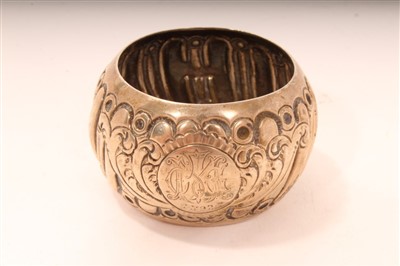 Lot 453 - Collection of seven silver napkin rings (various dates and makers). All at approximately 7ozs