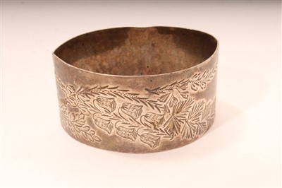 Lot 453 - Collection of seven silver napkin rings (various dates and makers). All at approximately 7ozs