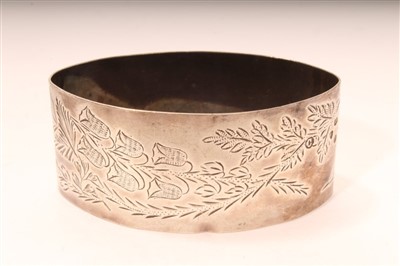 Lot 453 - Collection of seven silver napkin rings (various dates and makers). All at approximately 7ozs