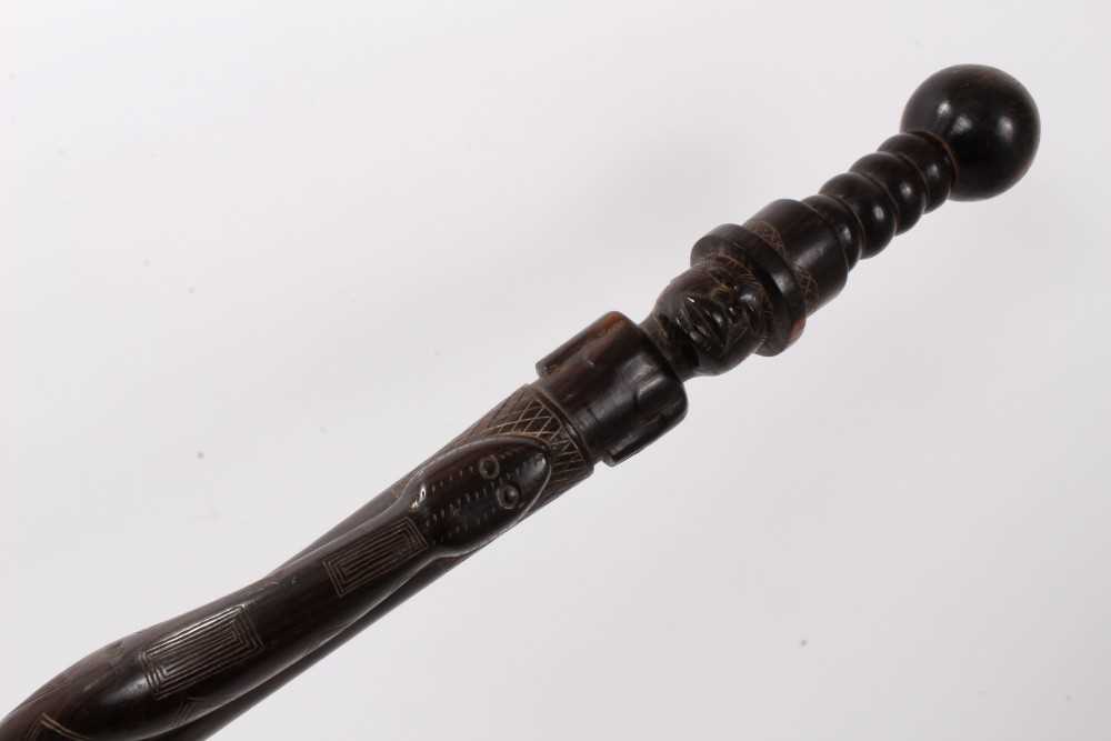 Lot 682 - Antique African snake staff