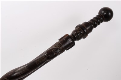 Lot 682 - Antique African snake staff