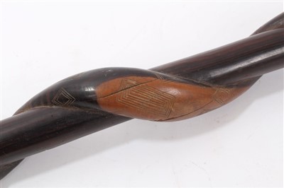 Lot 682 - Antique African snake staff