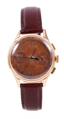 Lot 564 - Gentlemen’s 1950s Eldor Geneve 18ct rose gold wristwatch