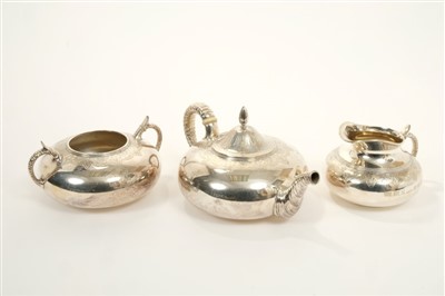 Lot 200 - Early 20th century American four piece silver tea set