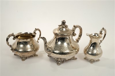 Lot 201 - Victorian three piece silver set
