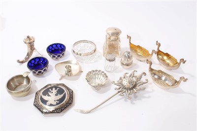 Lot 265 - Selection of Scandinavian and other silver and white metal