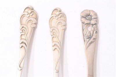 Lot 272 - Selection of Scandinavian silver serving spoons