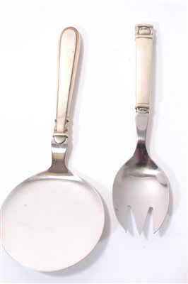 Lot 272 - Selection of Scandinavian silver serving spoons