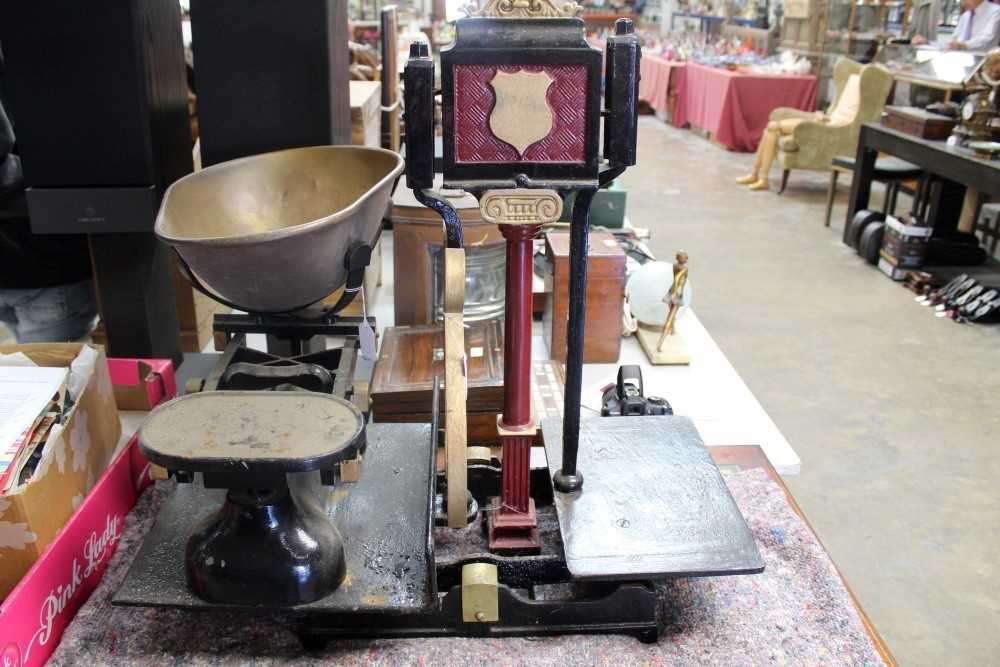 Lot 496 - Three scales and lot of mixed weights