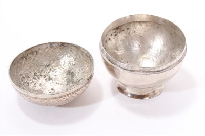 Lot 209 - Late 19th / early 20th century Indian silver box, three other Eastern silver items, Victorian toilet jar
