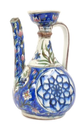 Lot 41 - 19th century Islamic Ming-style pottery ewer