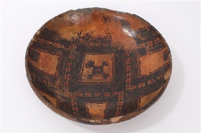 Lot 110 - Ancient Native American Anasazi pottery shallow bowl