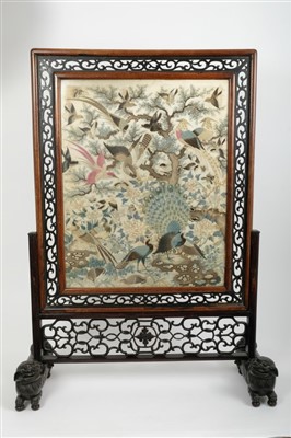 Lot 779 - Late 19th century Chinese screen