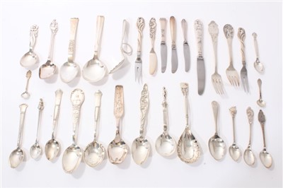 Lot 260 - Collection of Scandinavian silver cutlery