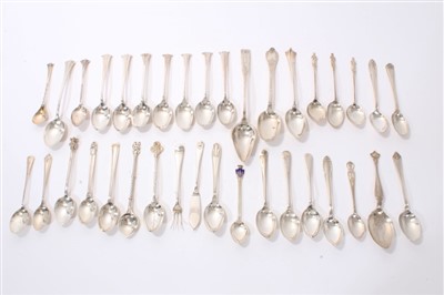Lot 258 - Collection of English silver teaspoons - various