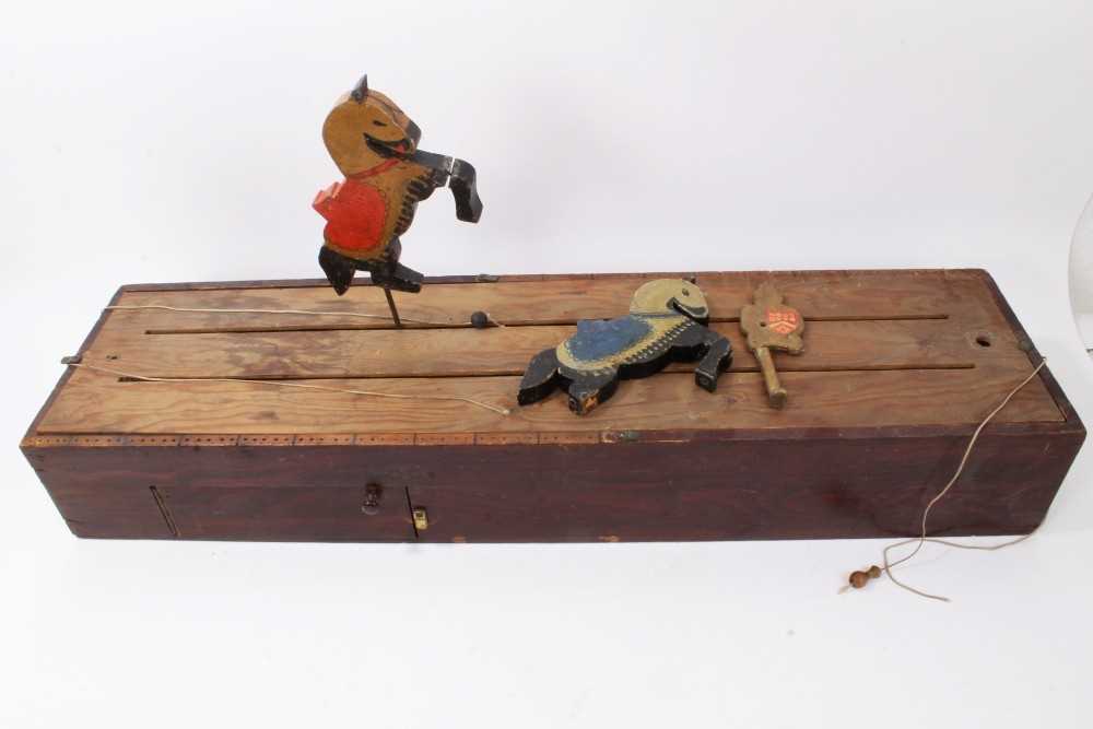 Lot 15 - Late 19th / early 20th century scratch-built table game - 'Knights game'