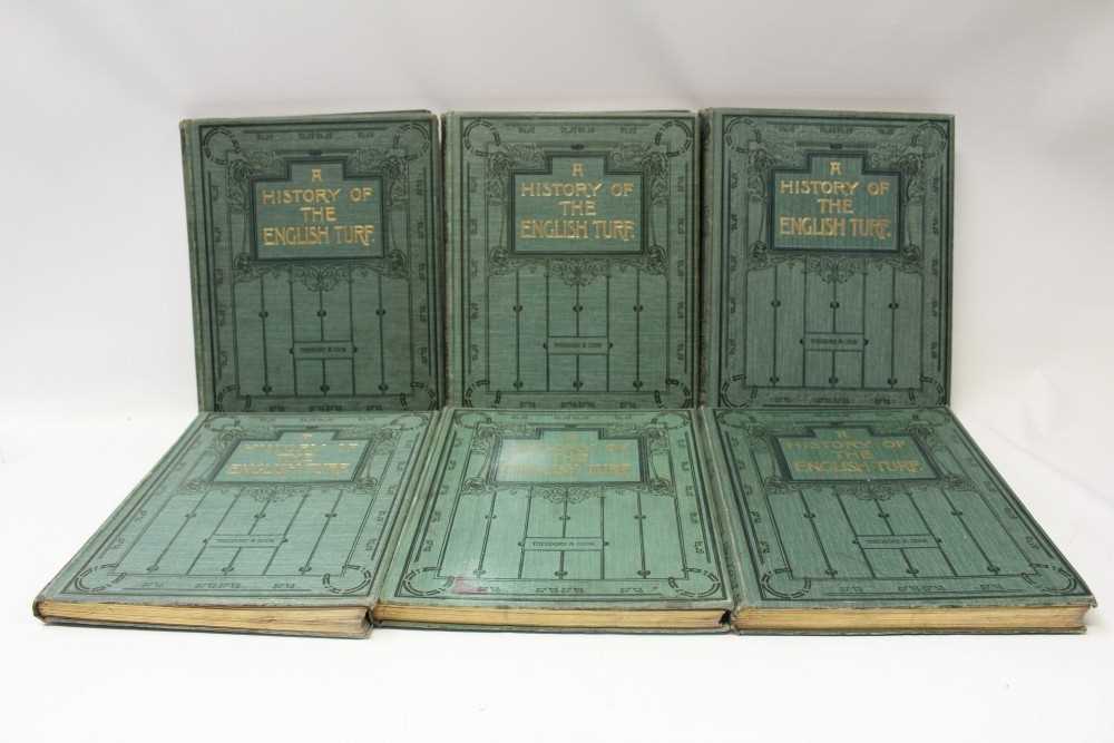 Lot 846 - Books - six volumes, A History Of The English Turf, T. A. Cook, 1901