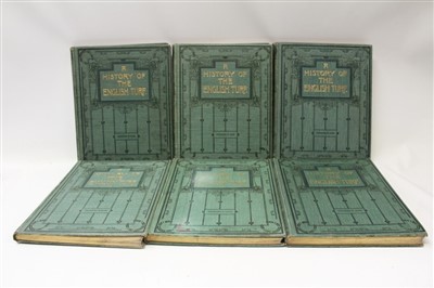 Lot 20 - Books - six volumes, A History Of The English Turf, T. A. Cook, 1901