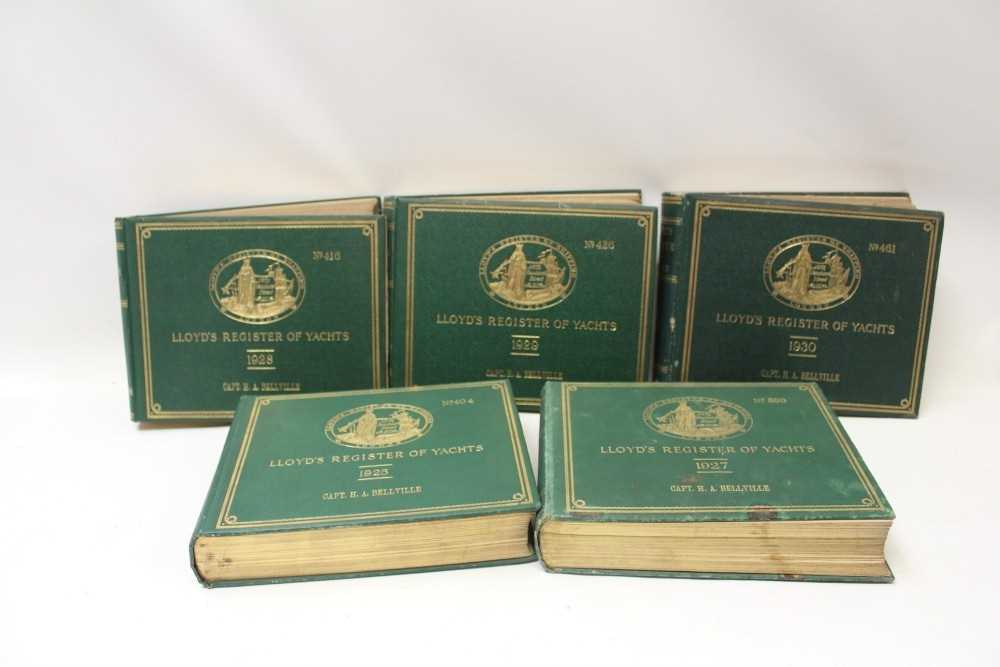 Lot 847 - Books - five volumes, Lloyd’s Register of Yachts 1925, 1927-1930