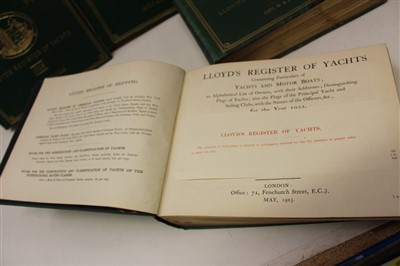Lot 847 - Books - five volumes, Lloyd’s Register of Yachts 1925, 1927-1930