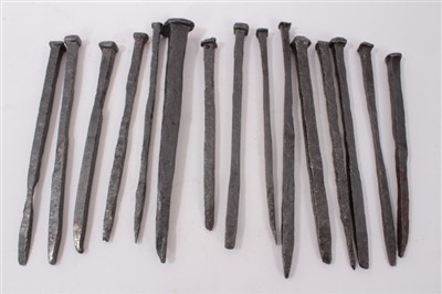 Lot 964 - Approximately 100 wrought iron nails,, discovered in the Thames