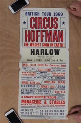 Lot 2415 - Circus Posters Various 1960's period including Hoffmann, Robert Bros.. etc.