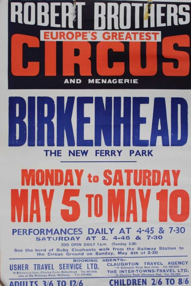 Lot 2416 - Circus Posters Roberts Bros. 'Yes it's Roberts Bros'. 1960's period.