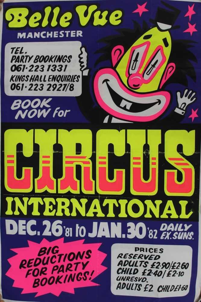 Lot 2421 - Circus Posters Selection of 1970's and later posters, various circuses.