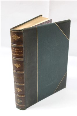 Lot 2446 - 1892 Home and Haunts of Shakespeare by James Leon Williams, publisher Charles Scribner's & Son.