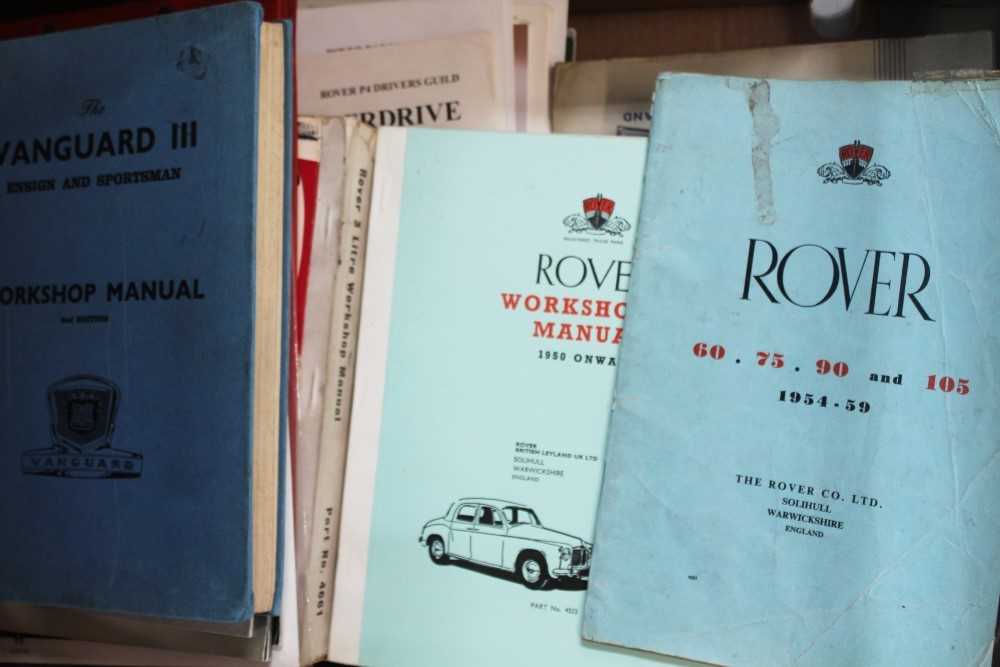 Lot 2963 - Car manuals Morris, Rover Citroen etc