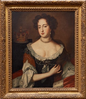 Lot 992 - After Willem Wissing (1656-1687) oil on canvas - portrait of Queen Mary of Modena, in gilt frame